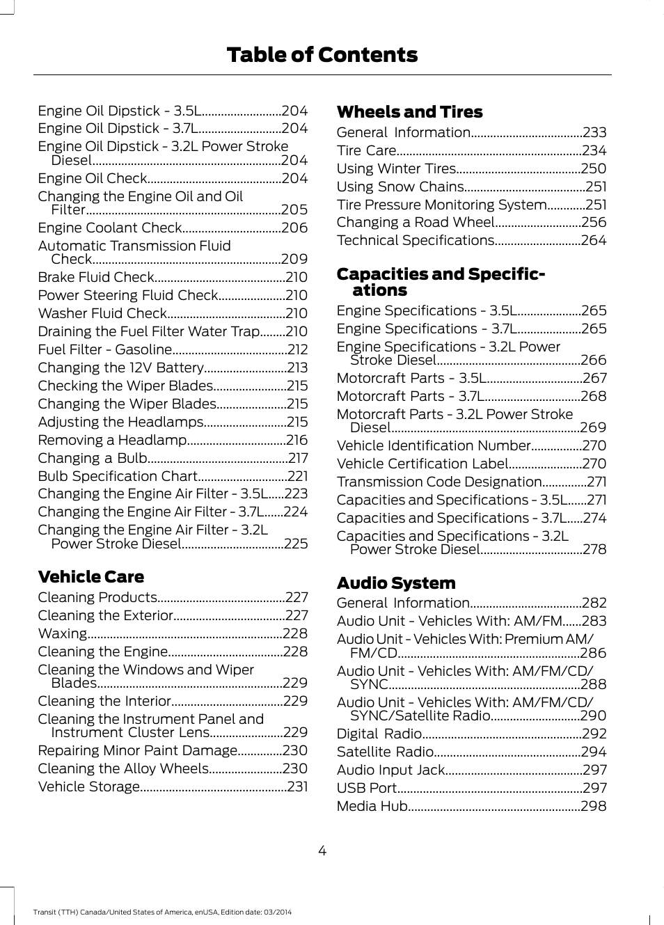 FORD 2015 Transit v.1 User Manual | Page 7 / 461