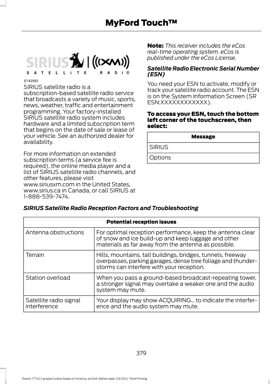 Myford touch | FORD 2015 Transit v.2 User Manual | Page 382 / 467