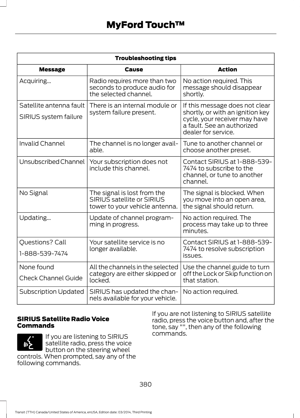 Myford touch | FORD 2015 Transit v.2 User Manual | Page 383 / 467