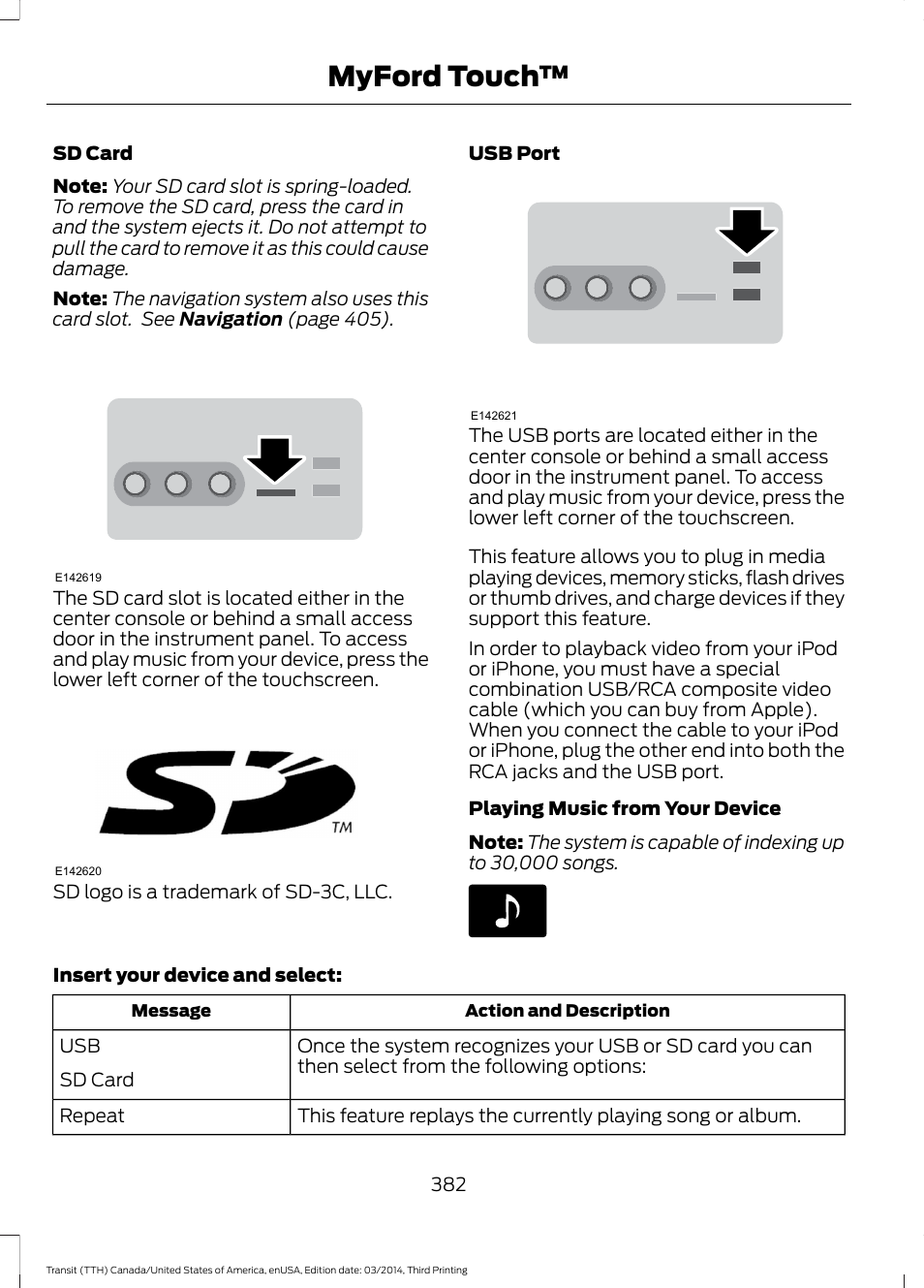 Myford touch | FORD 2015 Transit v.2 User Manual | Page 385 / 467