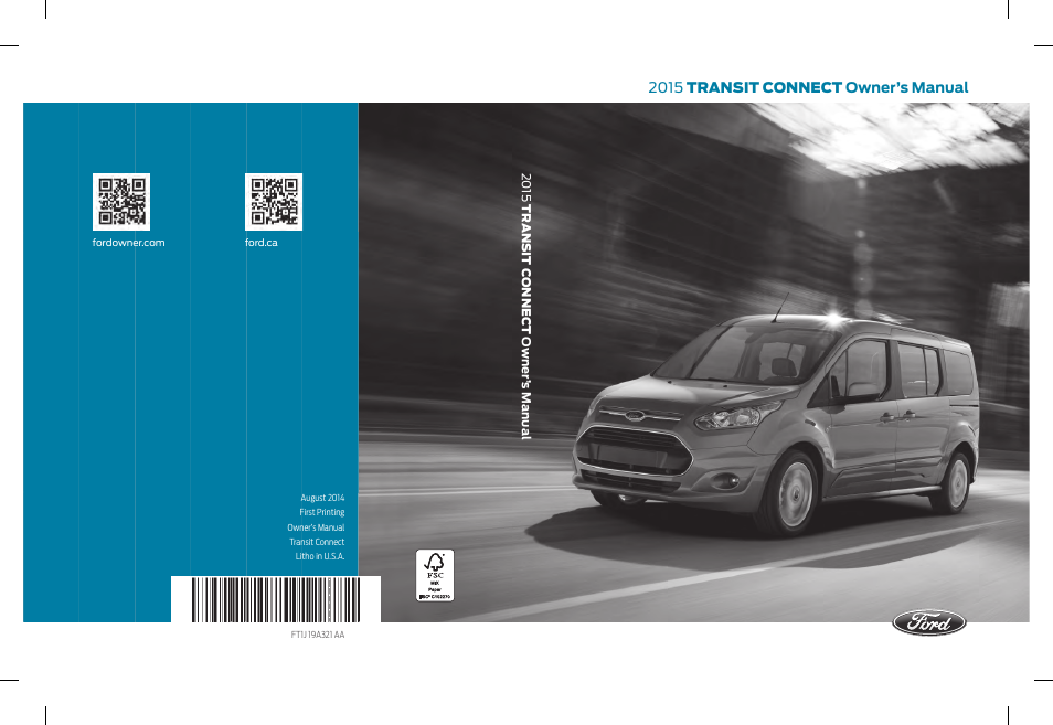 FORD 2015 Transit Connect User Manual | 428 pages