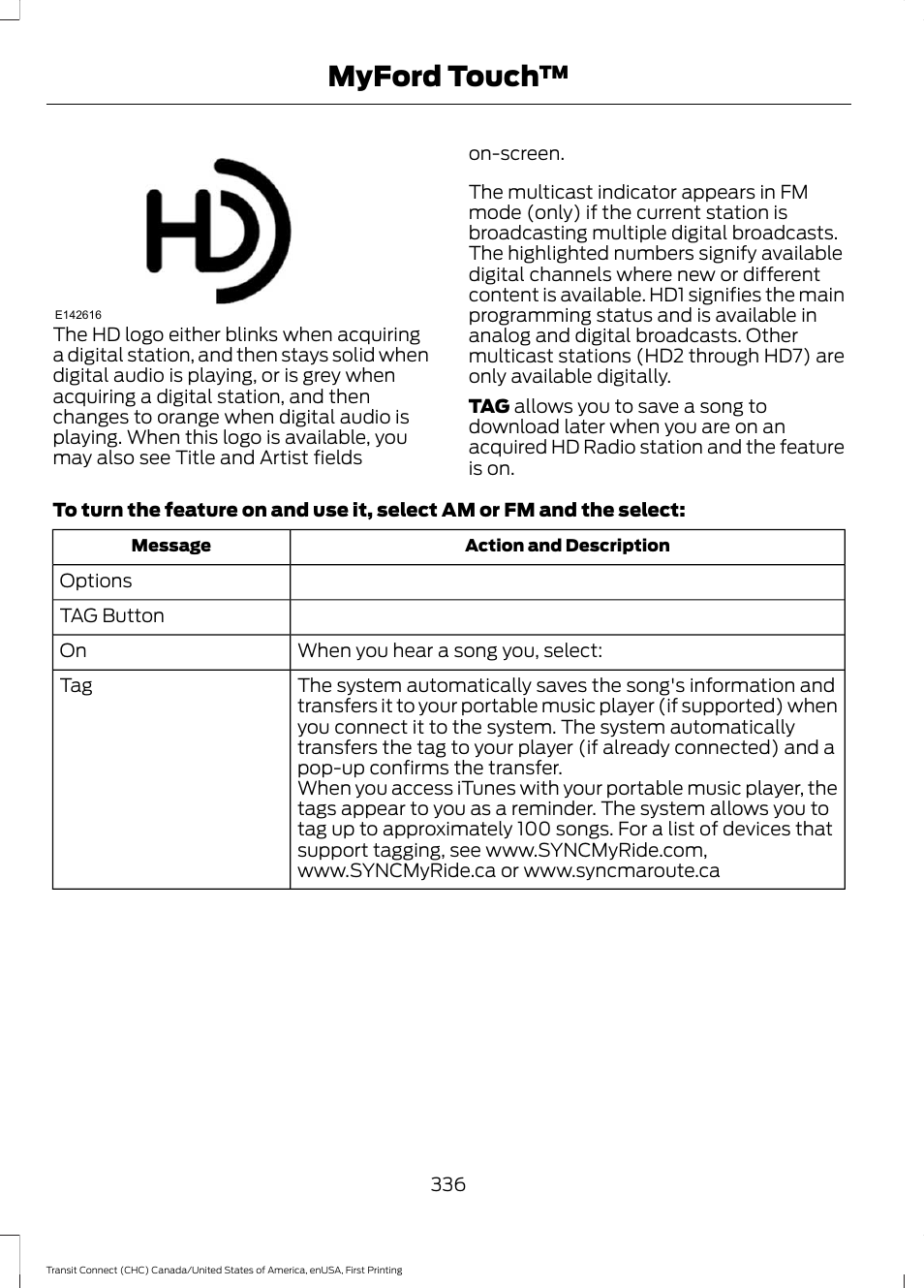 Myford touch | FORD 2015 Transit Connect User Manual | Page 339 / 428