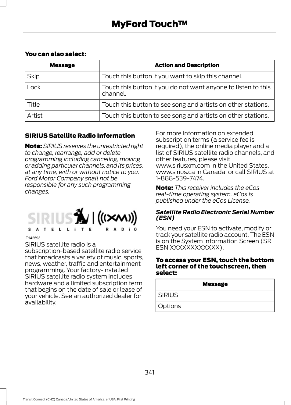 Myford touch | FORD 2015 Transit Connect User Manual | Page 344 / 428