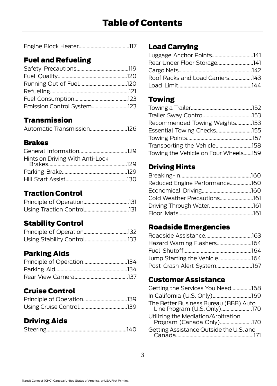 FORD 2015 Transit Connect User Manual | Page 6 / 428