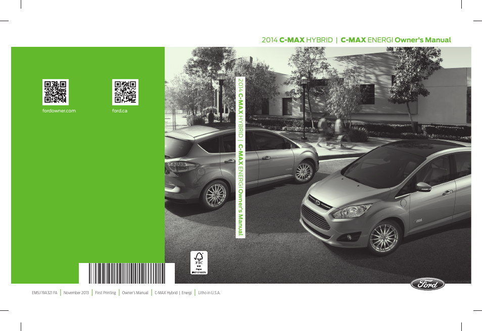 FORD 2014 C-MAX Hybrid User Manual | 447 pages