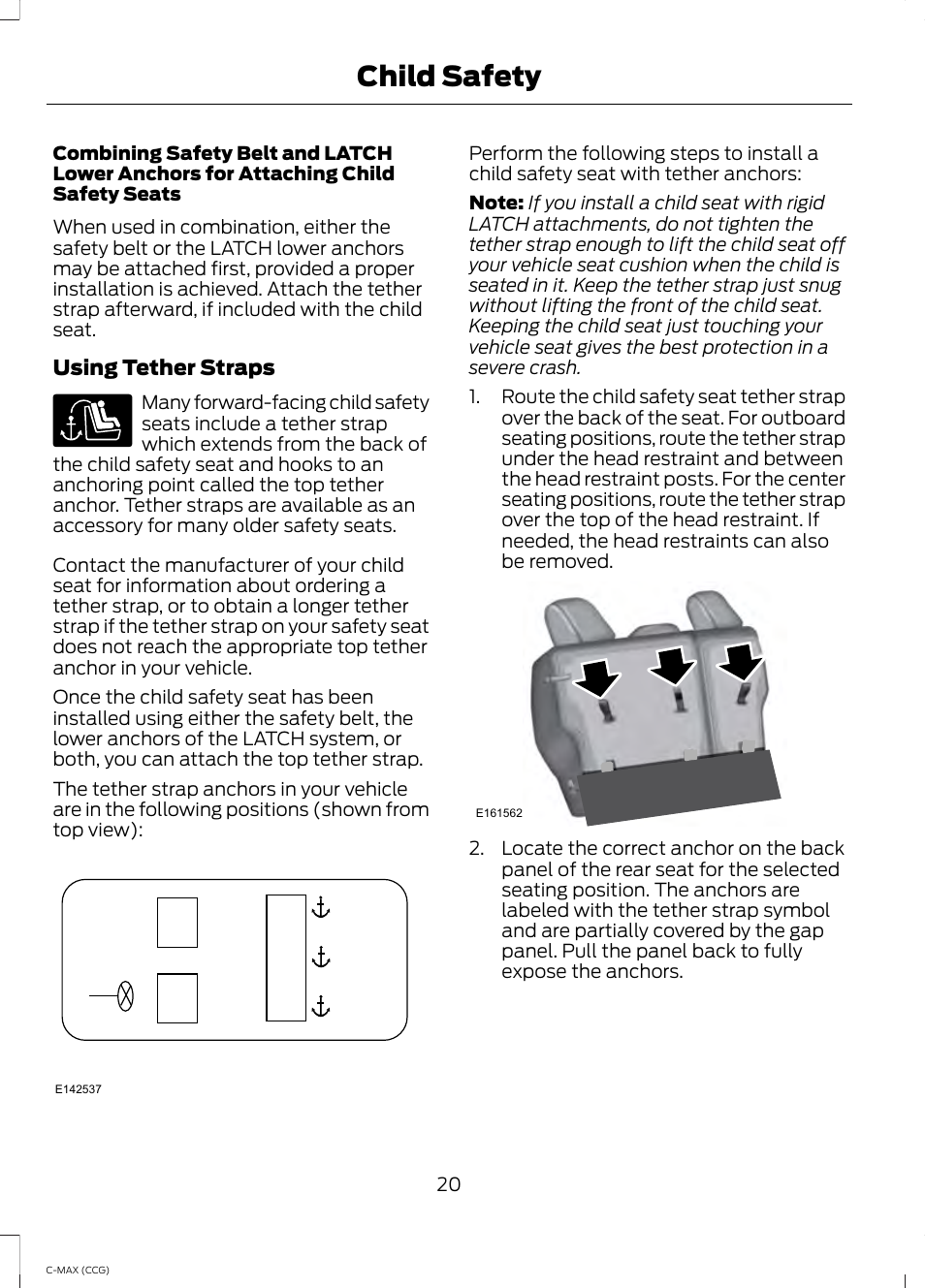 Child safety | FORD 2014 C-MAX Hybrid User Manual | Page 22 / 447