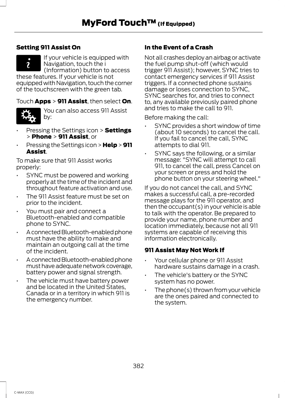 Myford touch | FORD 2014 C-MAX Hybrid User Manual | Page 384 / 447