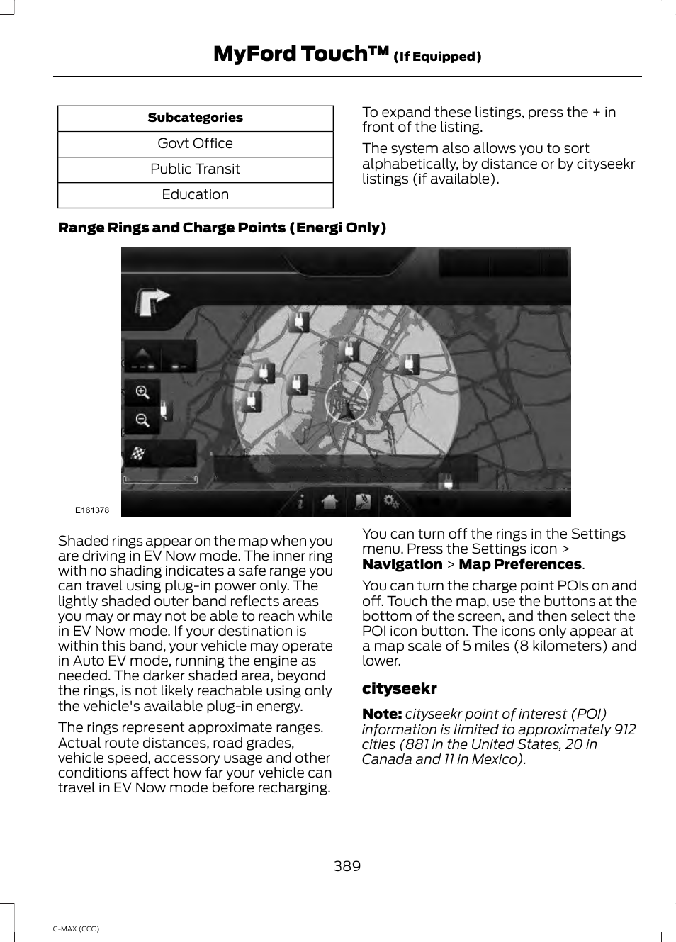 Myford touch | FORD 2014 C-MAX Hybrid User Manual | Page 391 / 447