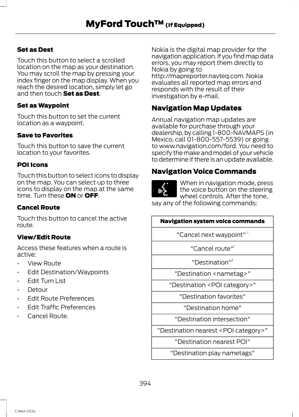 Myford touch | FORD 2014 C-MAX Hybrid User Manual | Page 396 / 447