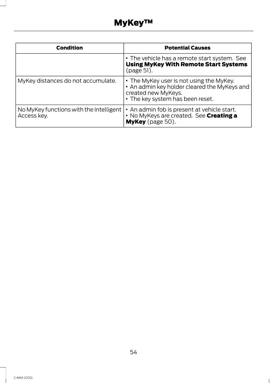 Mykey | FORD 2014 C-MAX Hybrid User Manual | Page 56 / 447