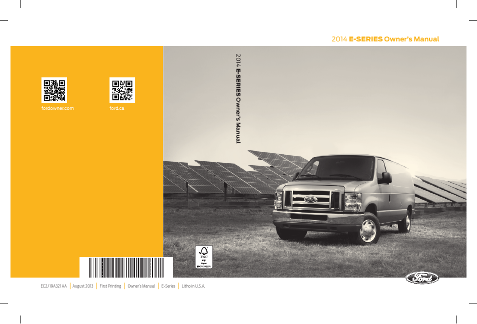 FORD 2014 E-450 v.1 User Manual | 438 pages