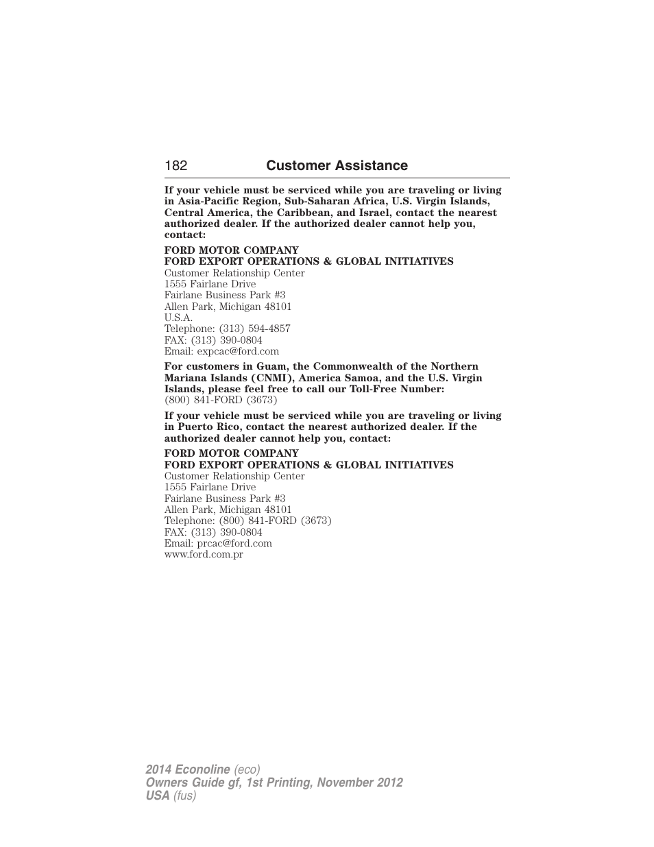 FORD 2014 E-450 v.1 User Manual | Page 183 / 438