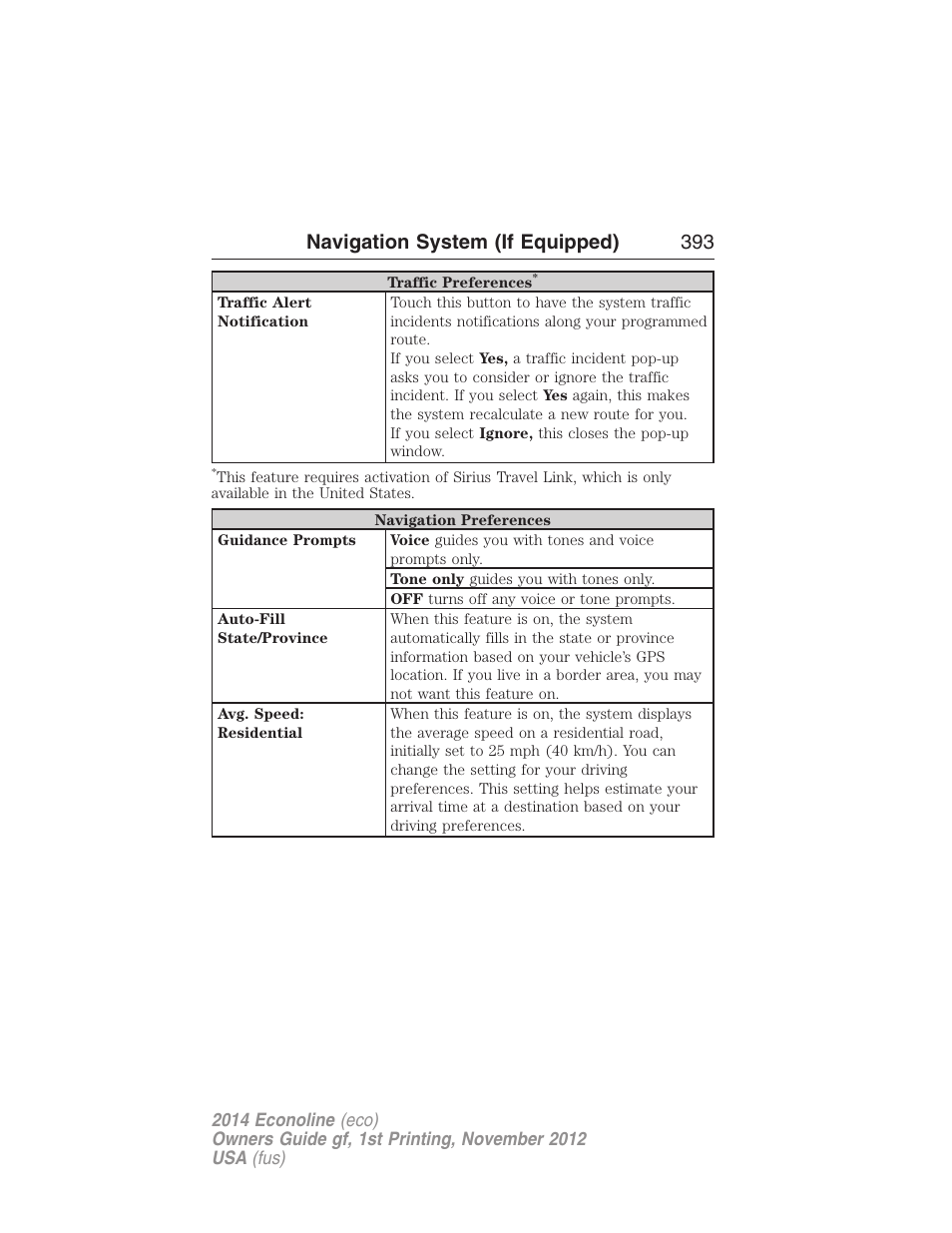 Navigation system (if equipped) 393 | FORD 2014 E-450 v.1 User Manual | Page 394 / 438