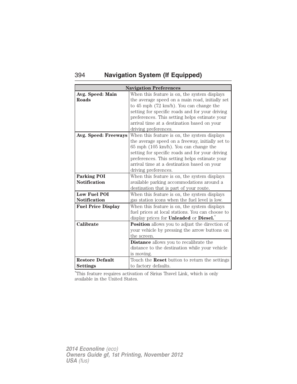 394 navigation system (if equipped) | FORD 2014 E-450 v.1 User Manual | Page 395 / 438