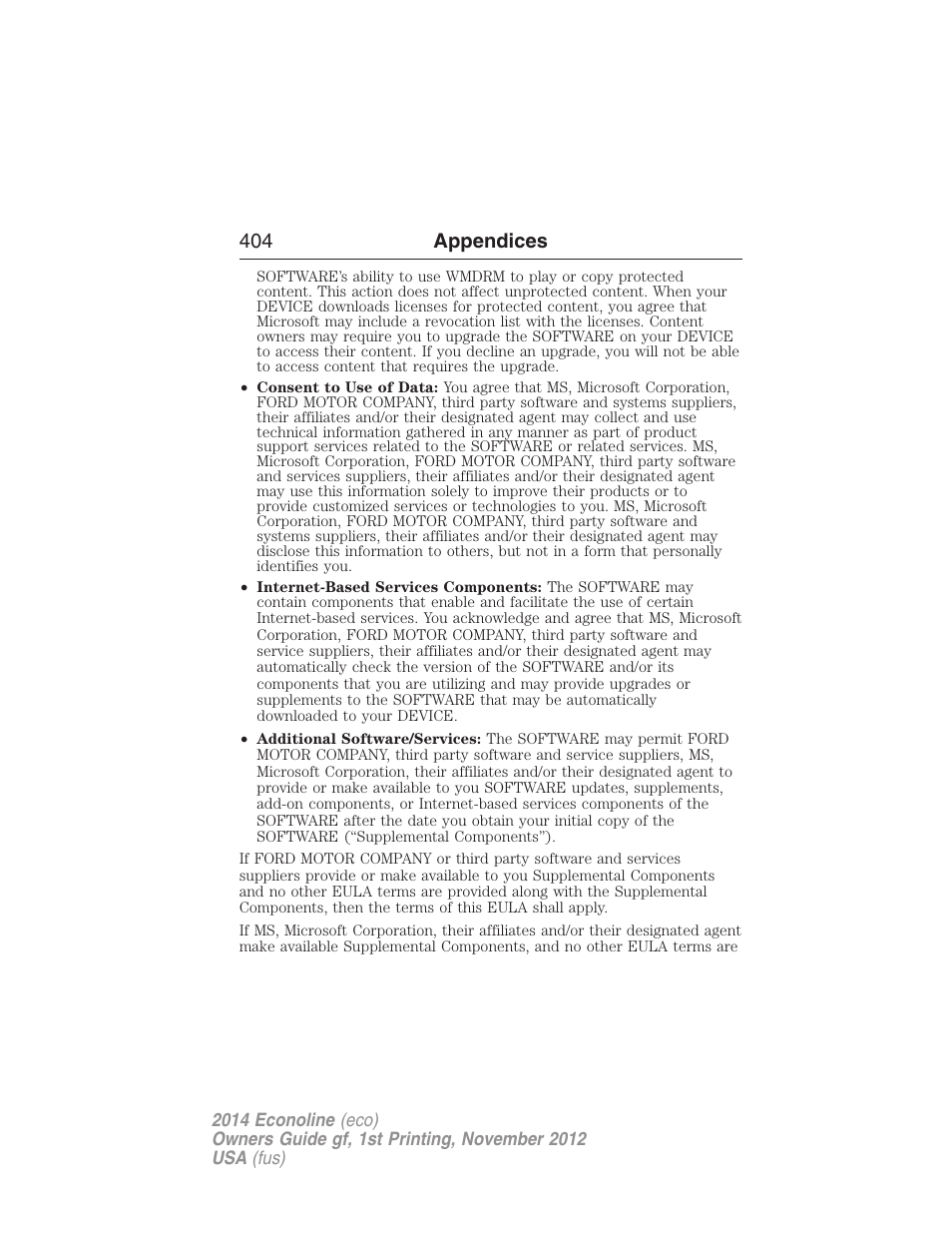 404 appendices | FORD 2014 E-450 v.1 User Manual | Page 405 / 438