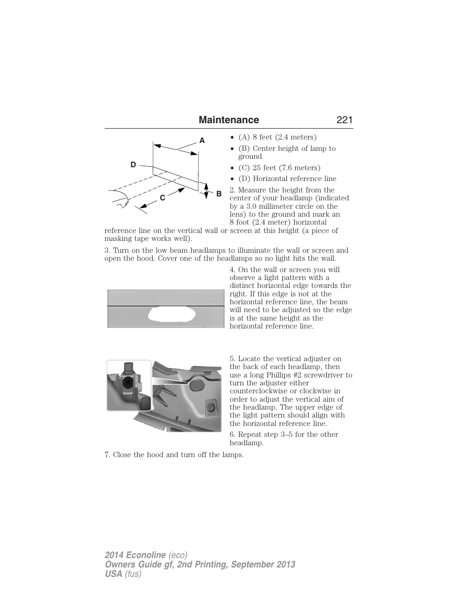 Maintenance 221 | FORD 2014 E-450 v.2 User Manual | Page 222 / 443