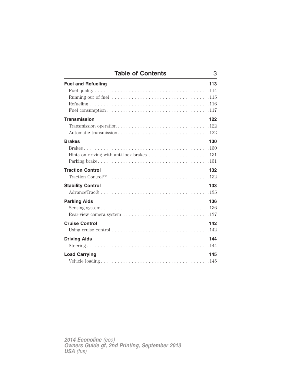 Table of contents 3 | FORD 2014 E-450 v.2 User Manual | Page 4 / 443