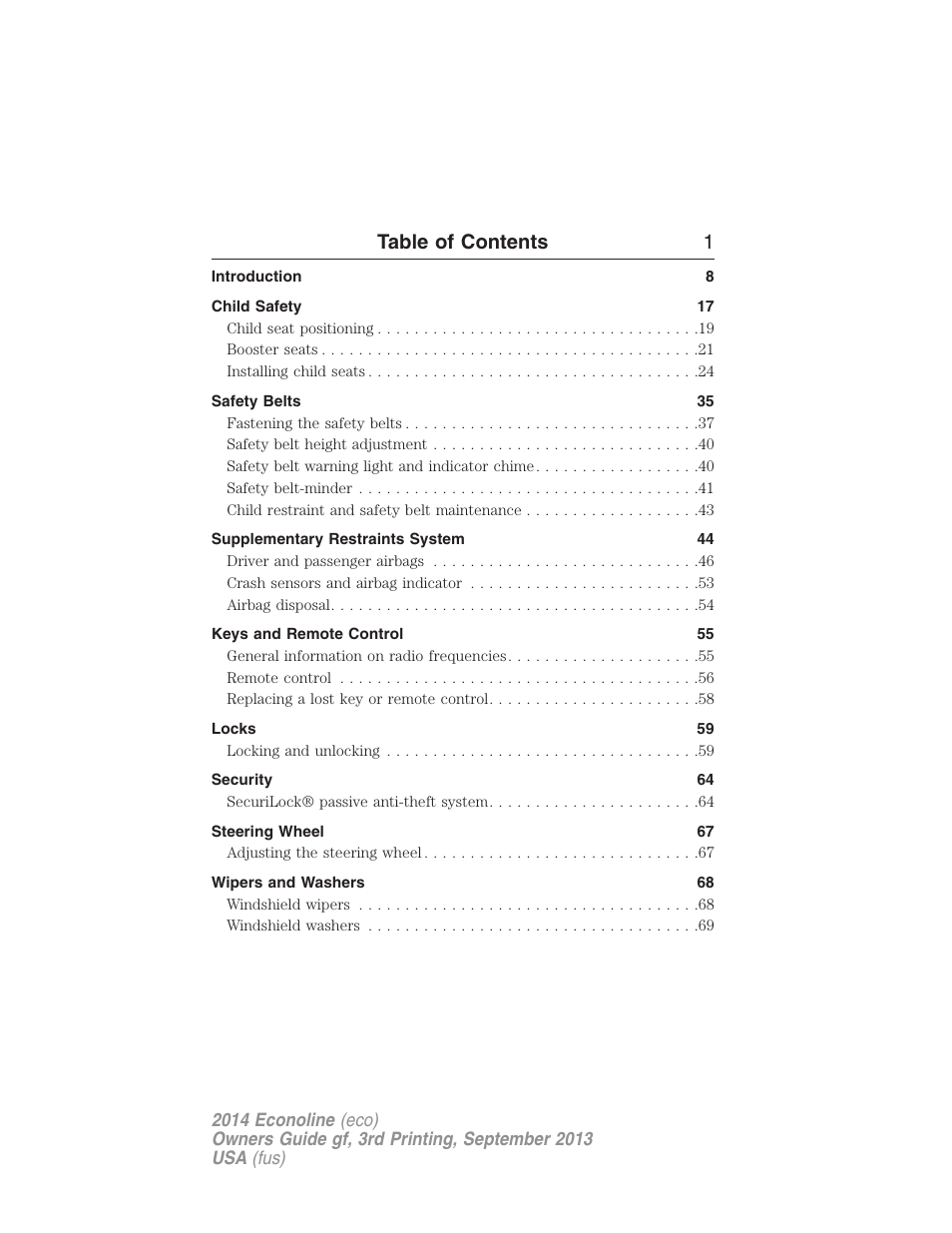 FORD 2014 E-450 v.3 User Manual | Page 2 / 455