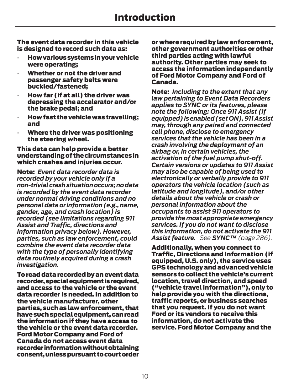 Introduction | FORD 2014 Escape v.1 User Manual | Page 13 / 428