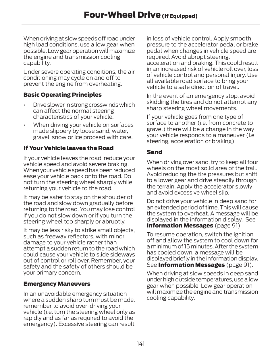 Four-wheel drive | FORD 2014 Escape v.1 User Manual | Page 144 / 428