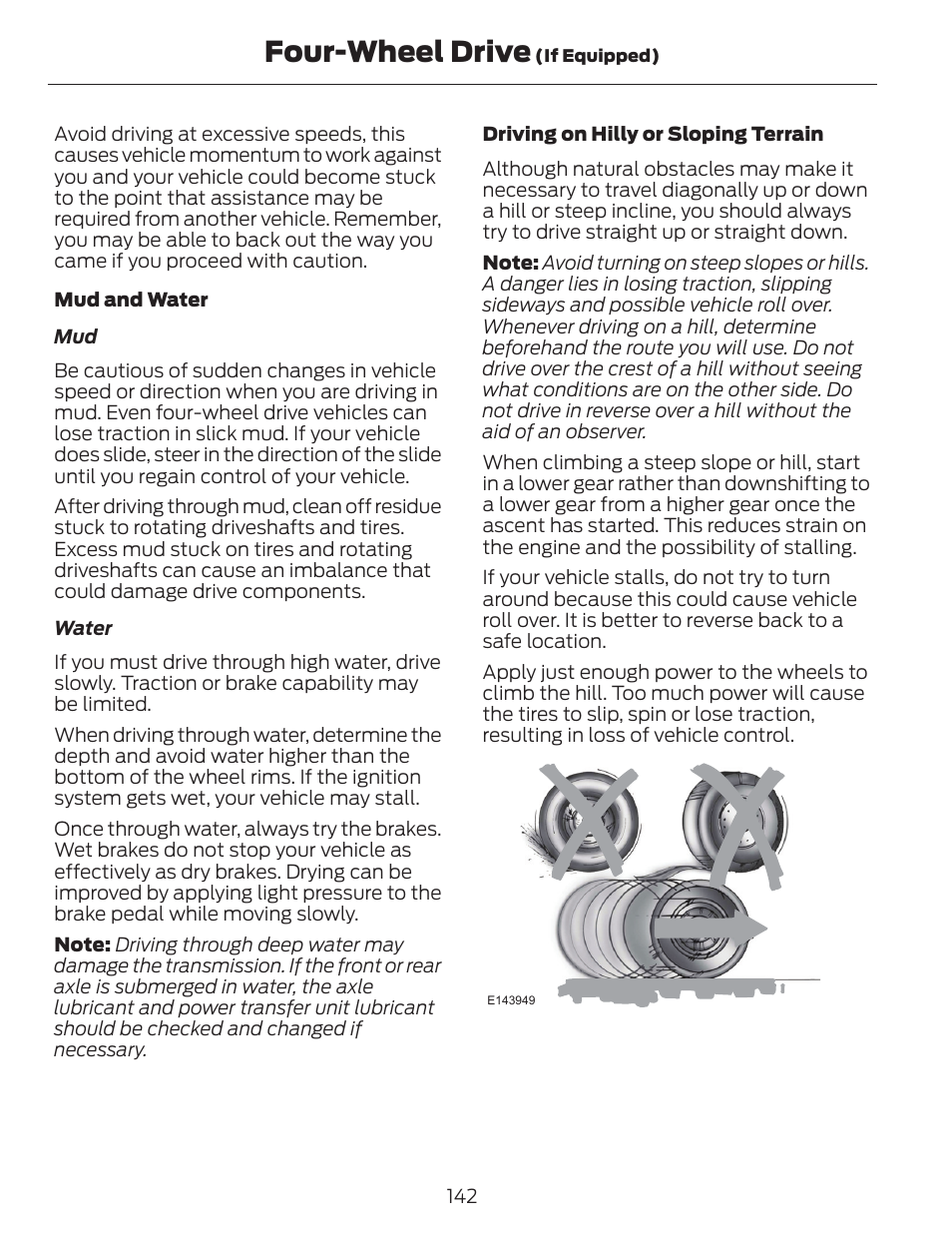 Four-wheel drive | FORD 2014 Escape v.1 User Manual | Page 145 / 428