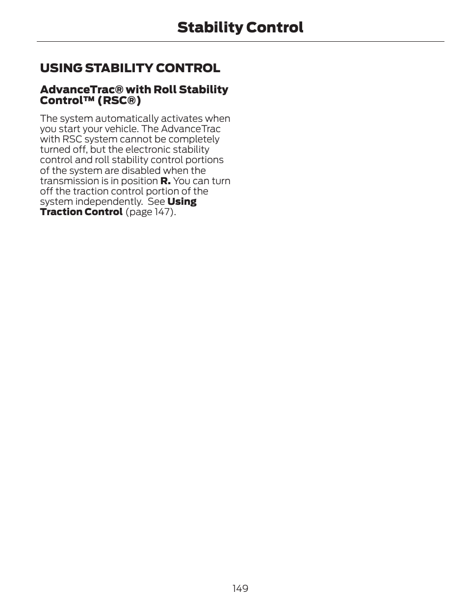 Stability control | FORD 2014 Escape v.1 User Manual | Page 152 / 428