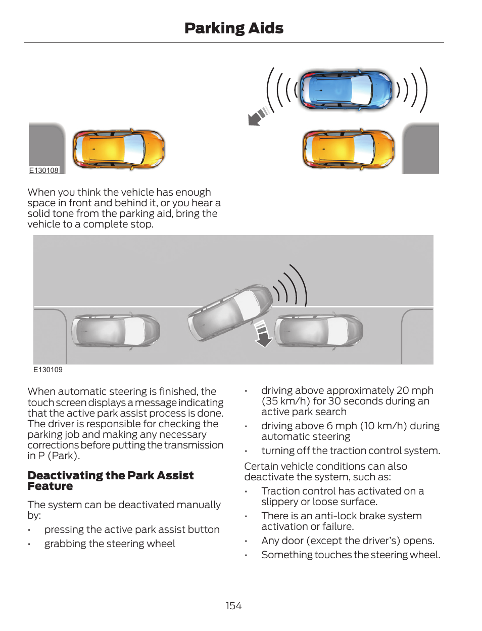 Parking aids | FORD 2014 Escape v.1 User Manual | Page 157 / 428