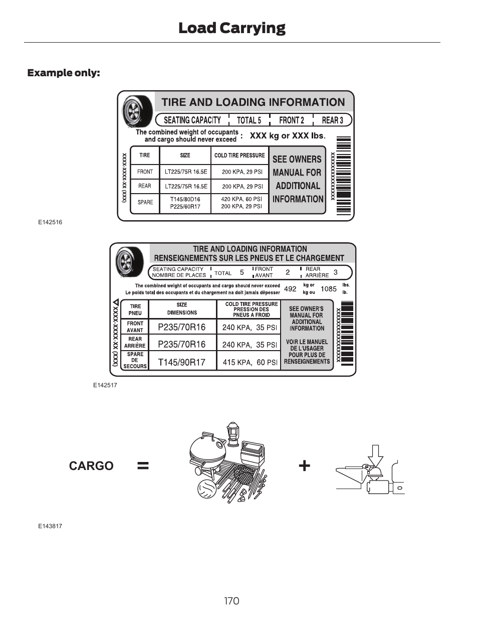Load carrying, Cargo | FORD 2014 Escape v.1 User Manual | Page 173 / 428