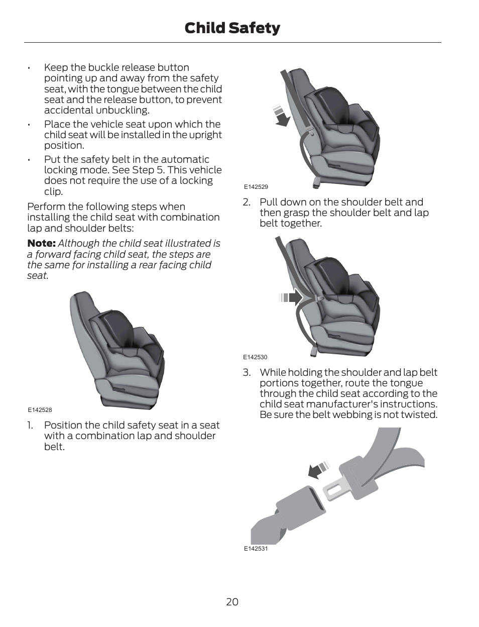 Child safety | FORD 2014 Escape v.1 User Manual | Page 23 / 428