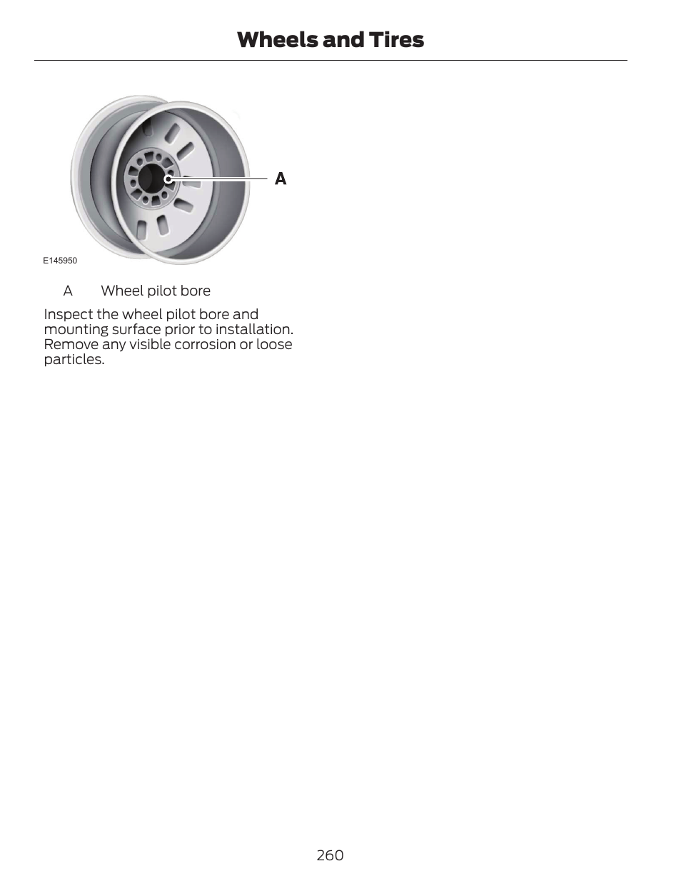 Wheels and tires | FORD 2014 Escape v.1 User Manual | Page 263 / 428