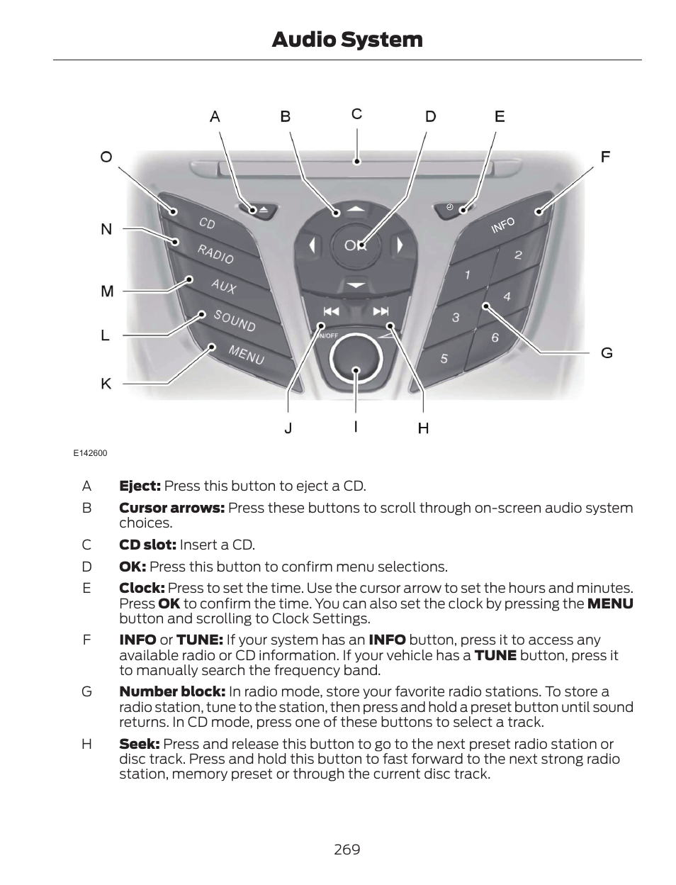Audio system | FORD 2014 Escape v.1 User Manual | Page 272 / 428