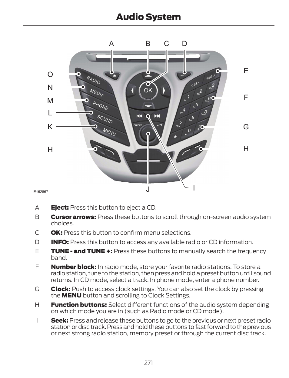Audio system | FORD 2014 Escape v.1 User Manual | Page 274 / 428