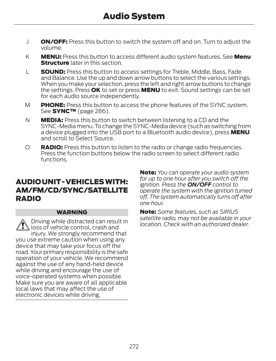 Audio system | FORD 2014 Escape v.1 User Manual | Page 275 / 428