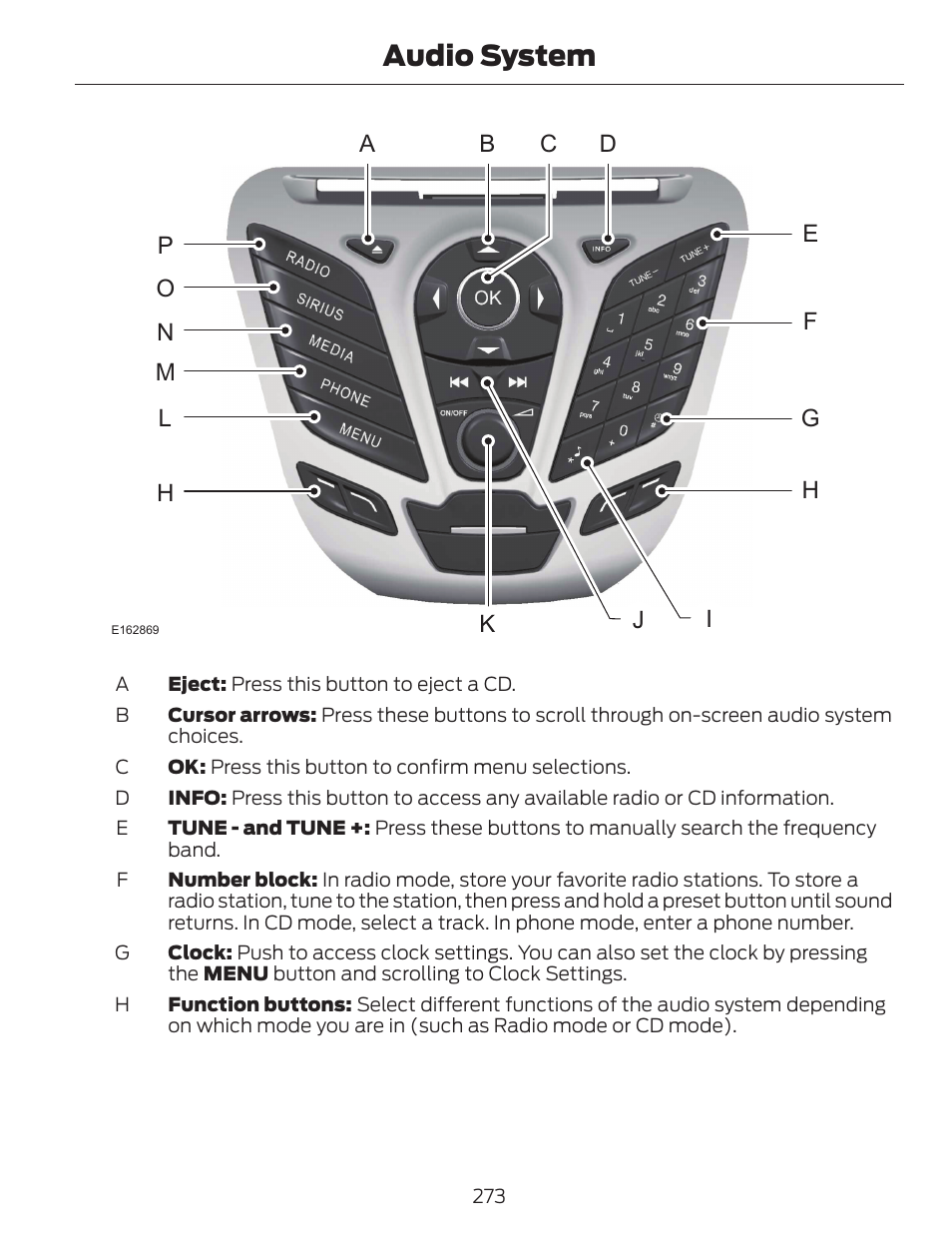Audio system | FORD 2014 Escape v.1 User Manual | Page 276 / 428