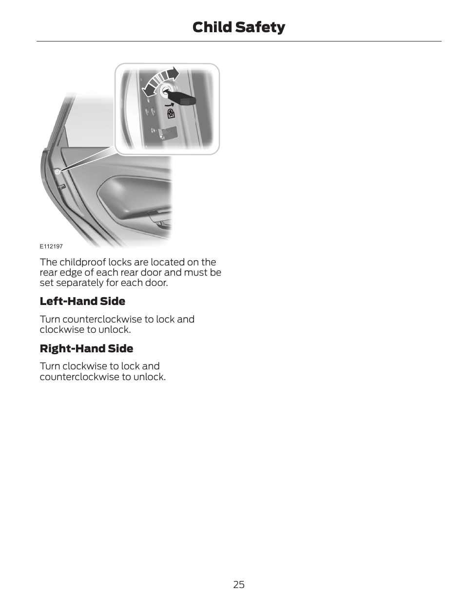 Child safety | FORD 2014 Escape v.1 User Manual | Page 28 / 428