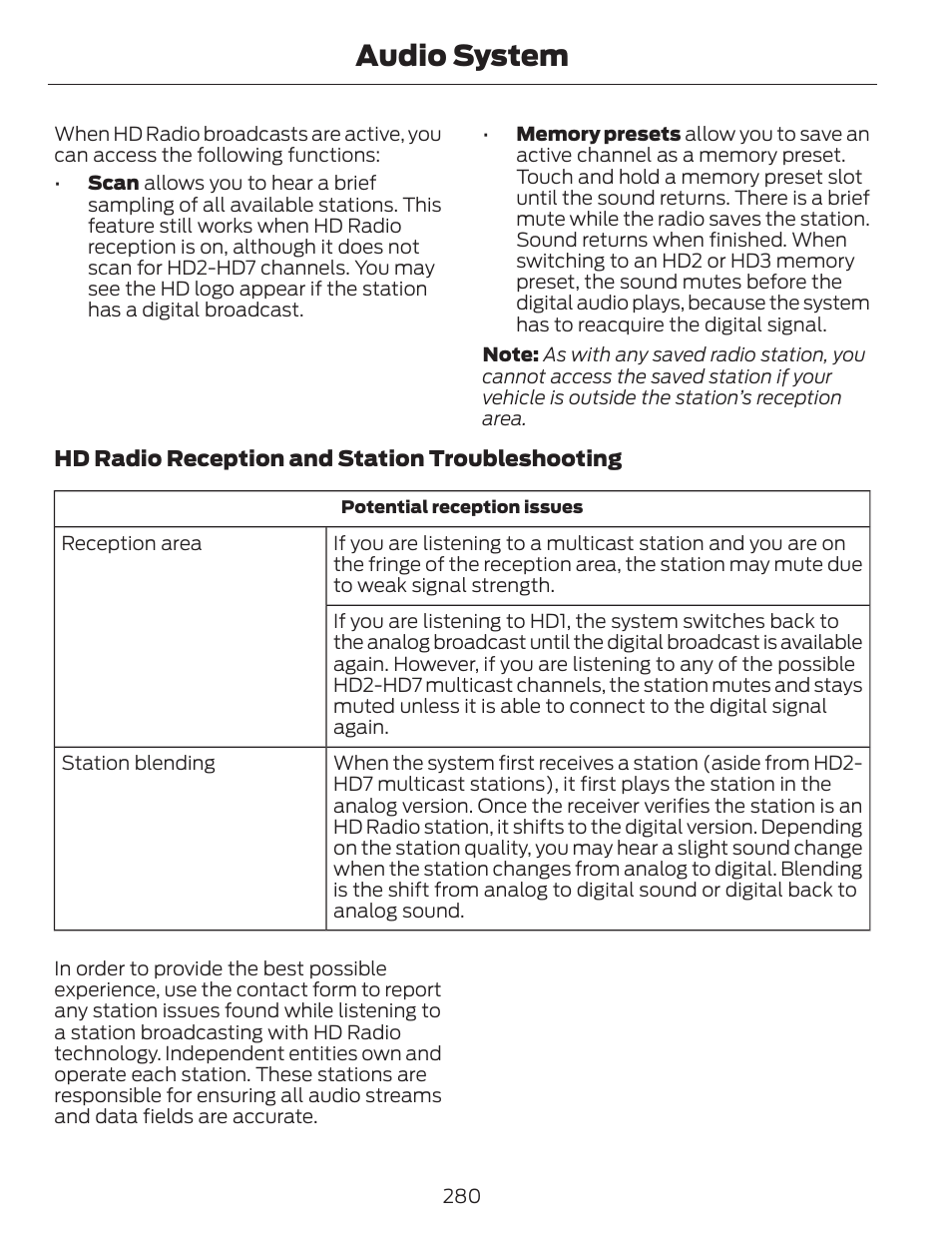 Audio system | FORD 2014 Escape v.1 User Manual | Page 283 / 428