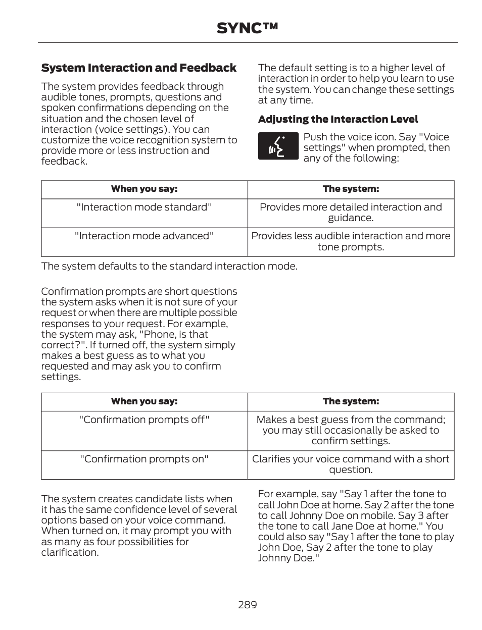 Sync | FORD 2014 Escape v.1 User Manual | Page 292 / 428