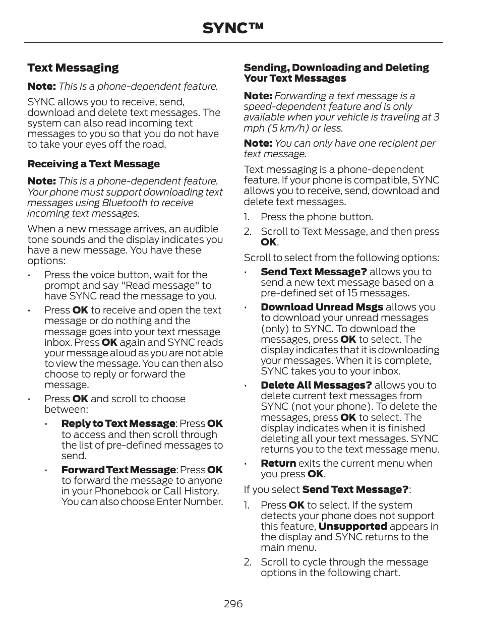 Sync | FORD 2014 Escape v.1 User Manual | Page 299 / 428