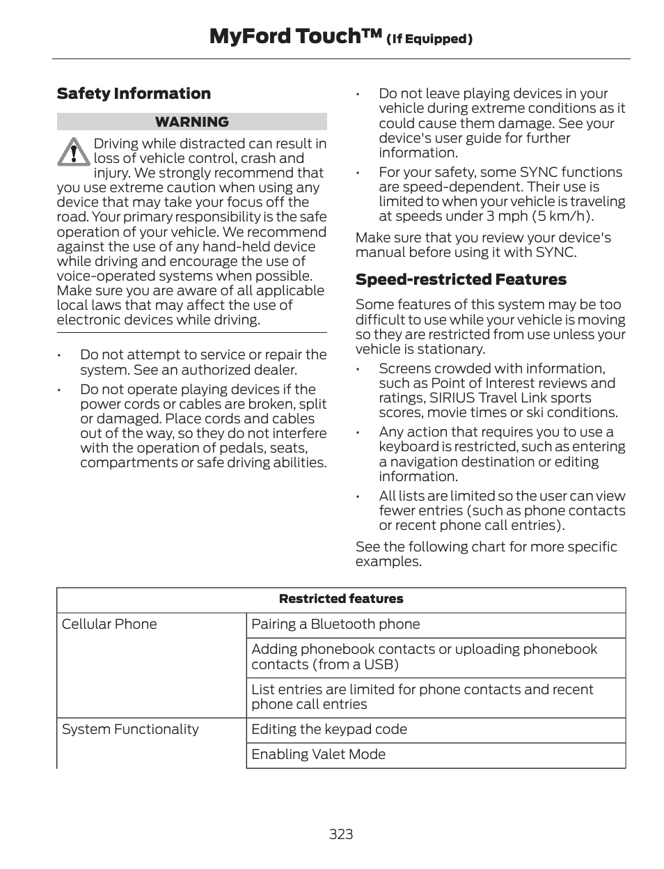 Myford touch | FORD 2014 Escape v.1 User Manual | Page 326 / 428