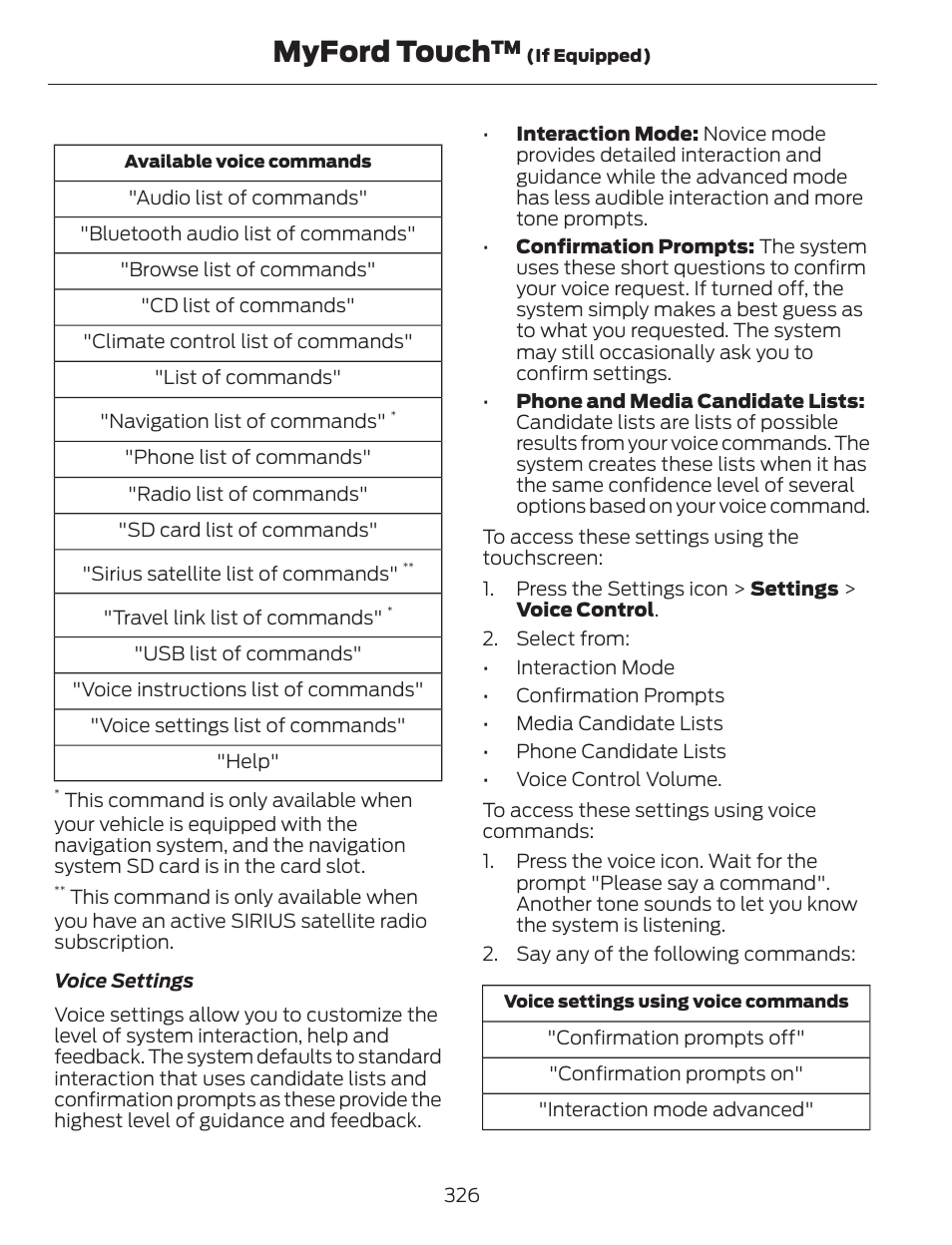 Myford touch | FORD 2014 Escape v.1 User Manual | Page 329 / 428