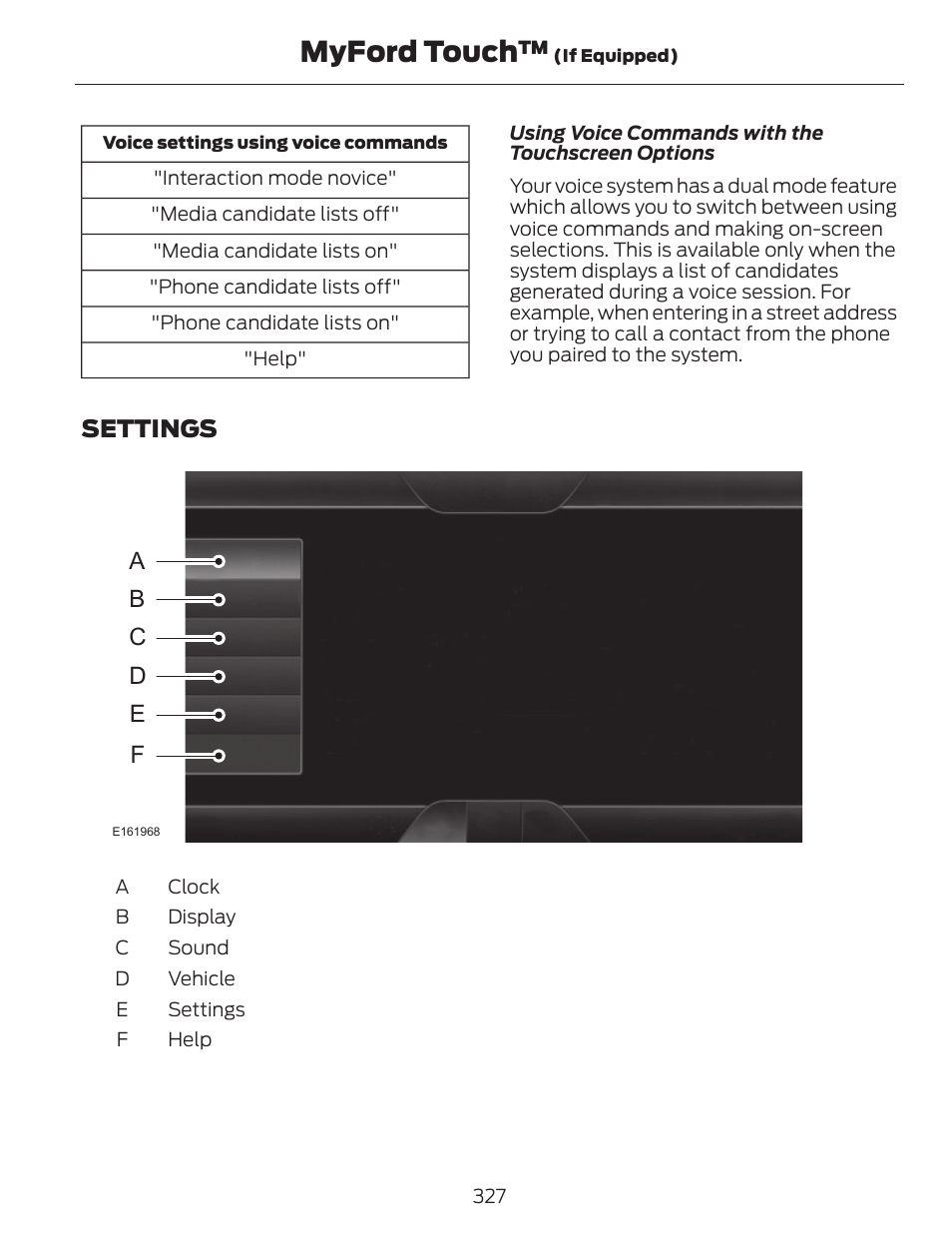 Myford touch | FORD 2014 Escape v.1 User Manual | Page 330 / 428