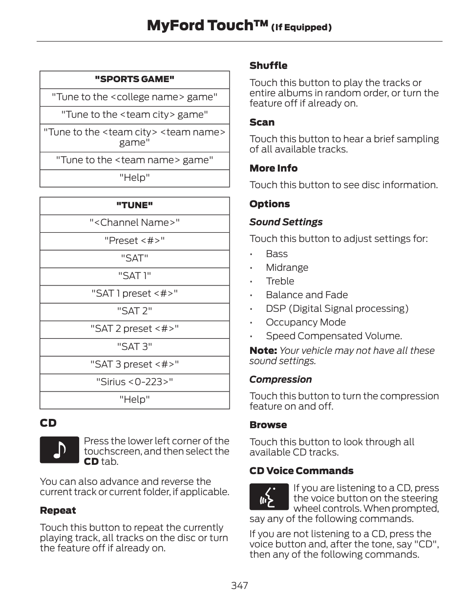 Myford touch | FORD 2014 Escape v.1 User Manual | Page 350 / 428