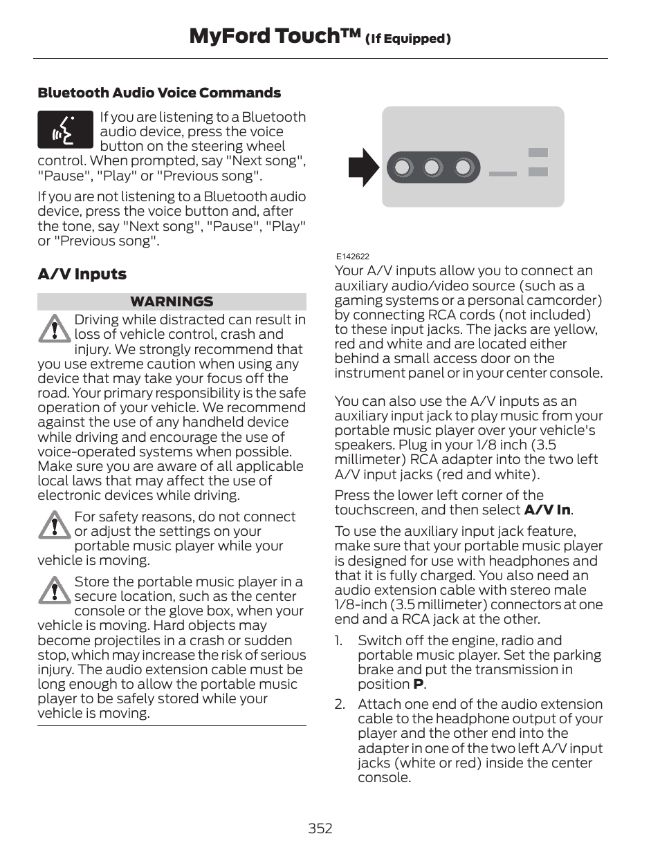 Myford touch | FORD 2014 Escape v.1 User Manual | Page 355 / 428