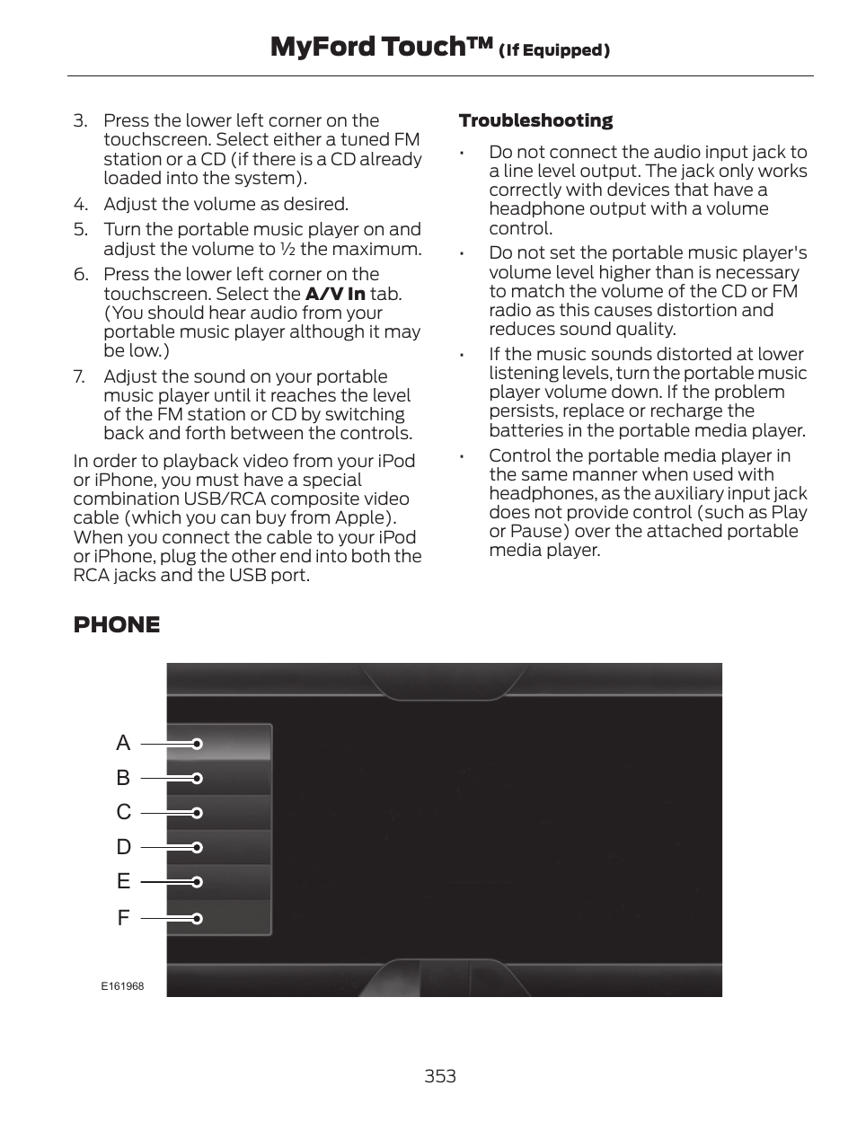 Myford touch | FORD 2014 Escape v.1 User Manual | Page 356 / 428