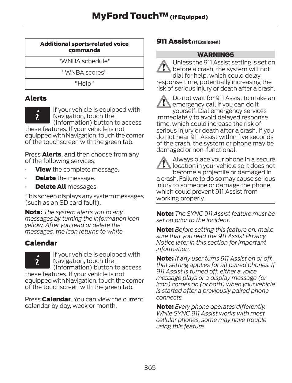 Myford touch | FORD 2014 Escape v.1 User Manual | Page 368 / 428