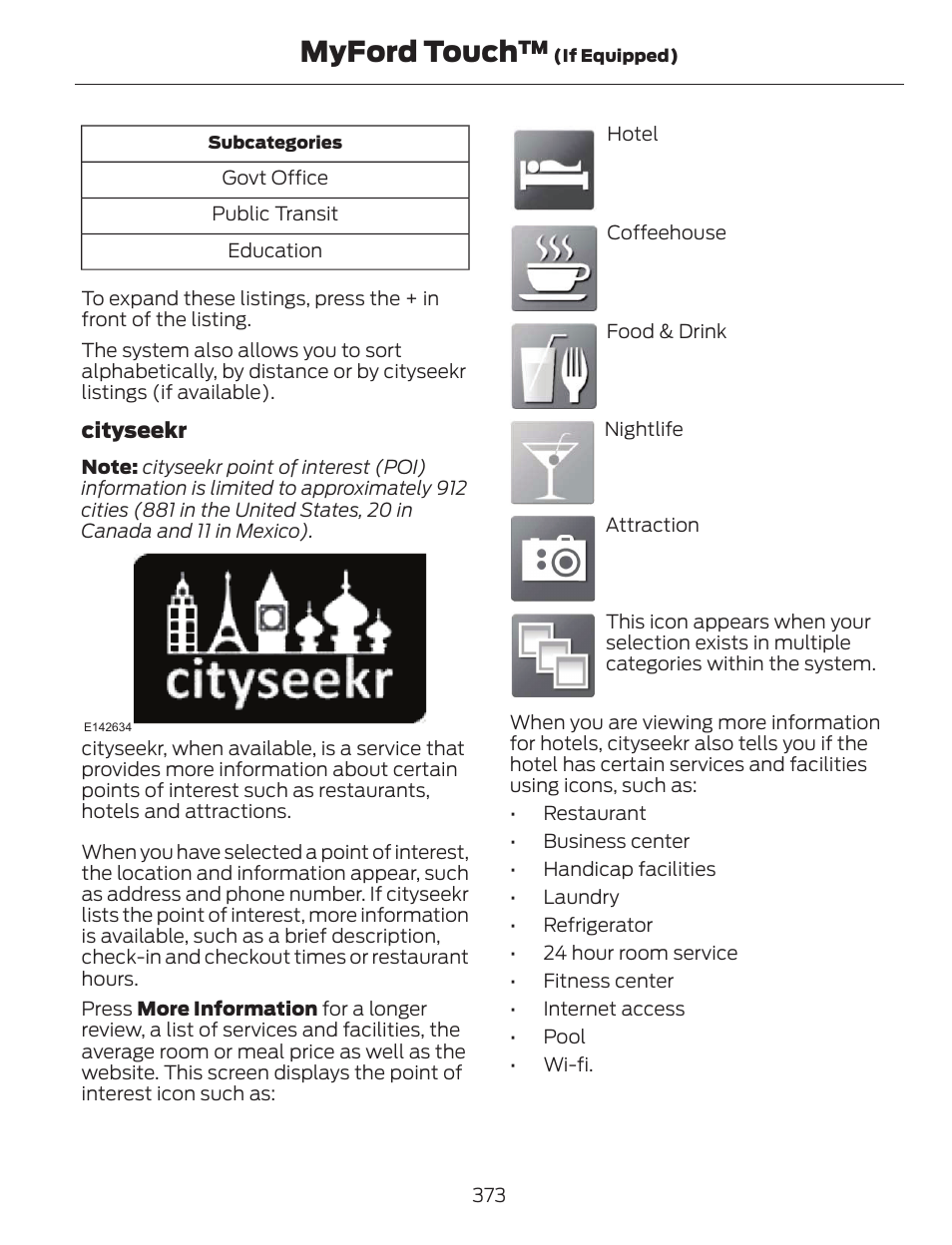 Myford touch | FORD 2014 Escape v.1 User Manual | Page 376 / 428