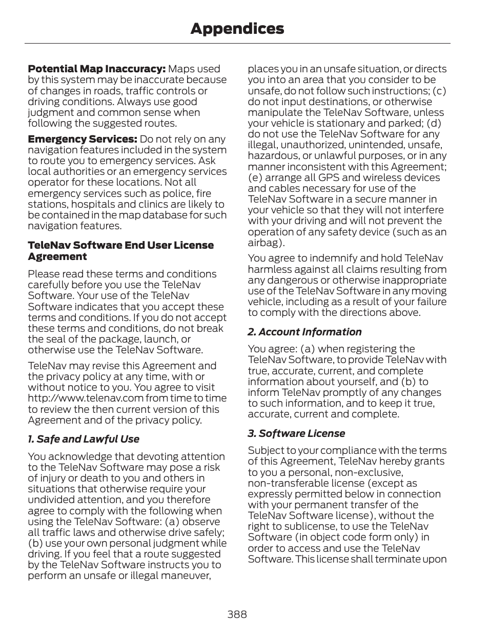 Appendices | FORD 2014 Escape v.1 User Manual | Page 391 / 428