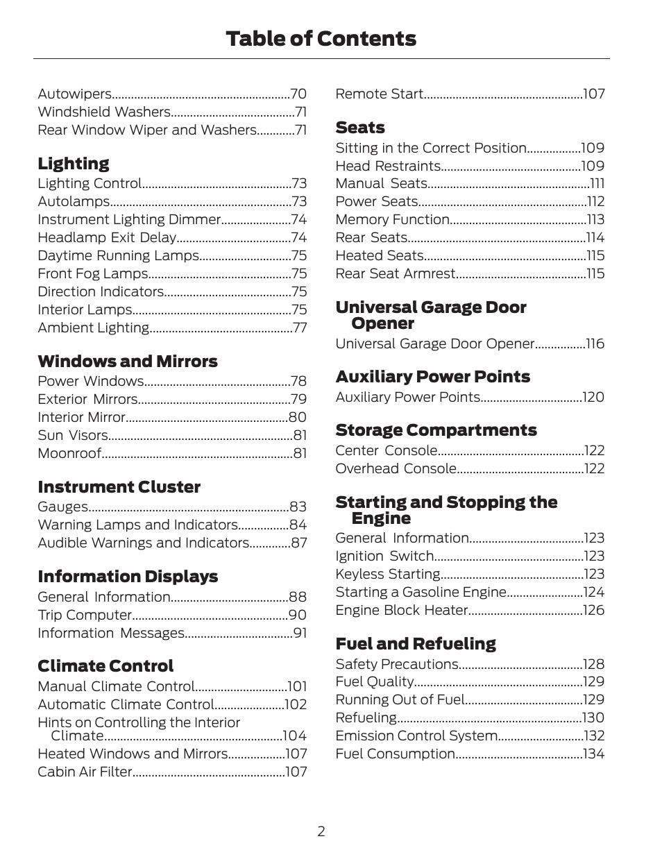 FORD 2014 Escape v.1 User Manual | Page 5 / 428