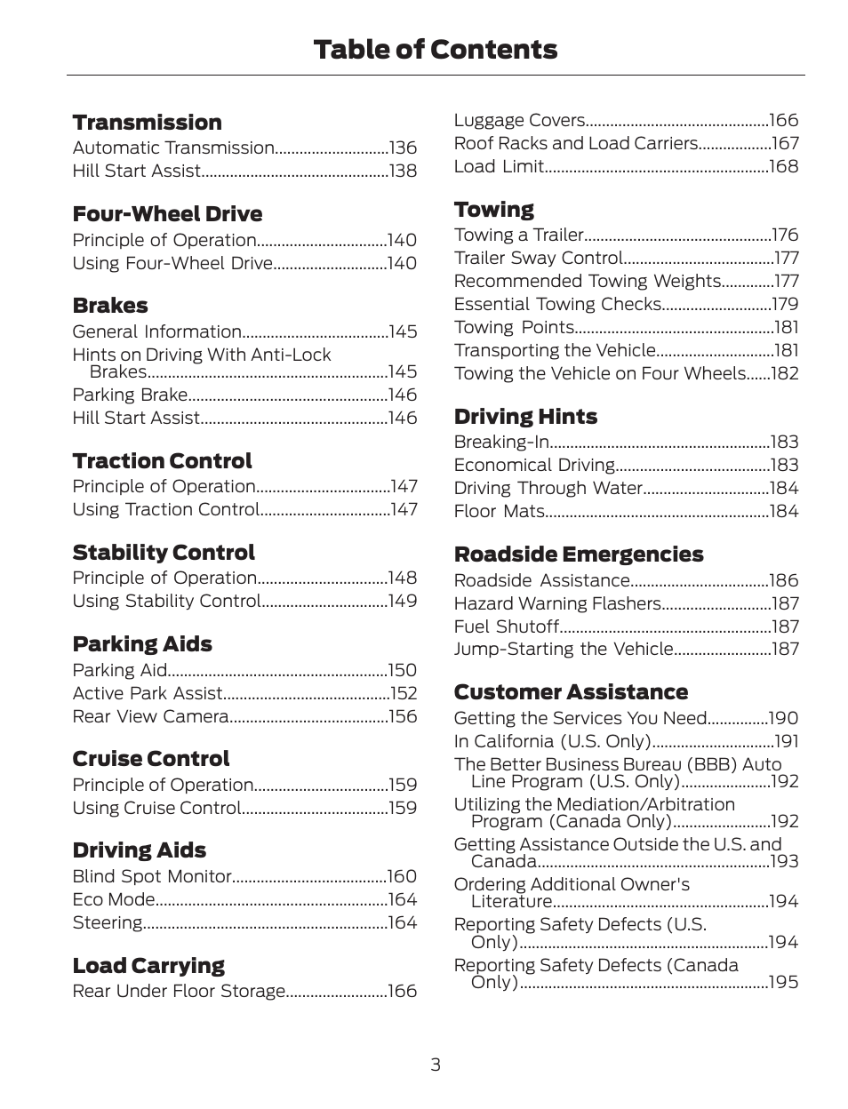 FORD 2014 Escape v.1 User Manual | Page 6 / 428