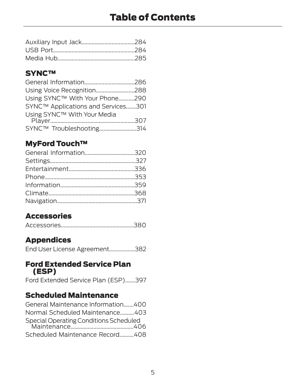 FORD 2014 Escape v.1 User Manual | Page 8 / 428